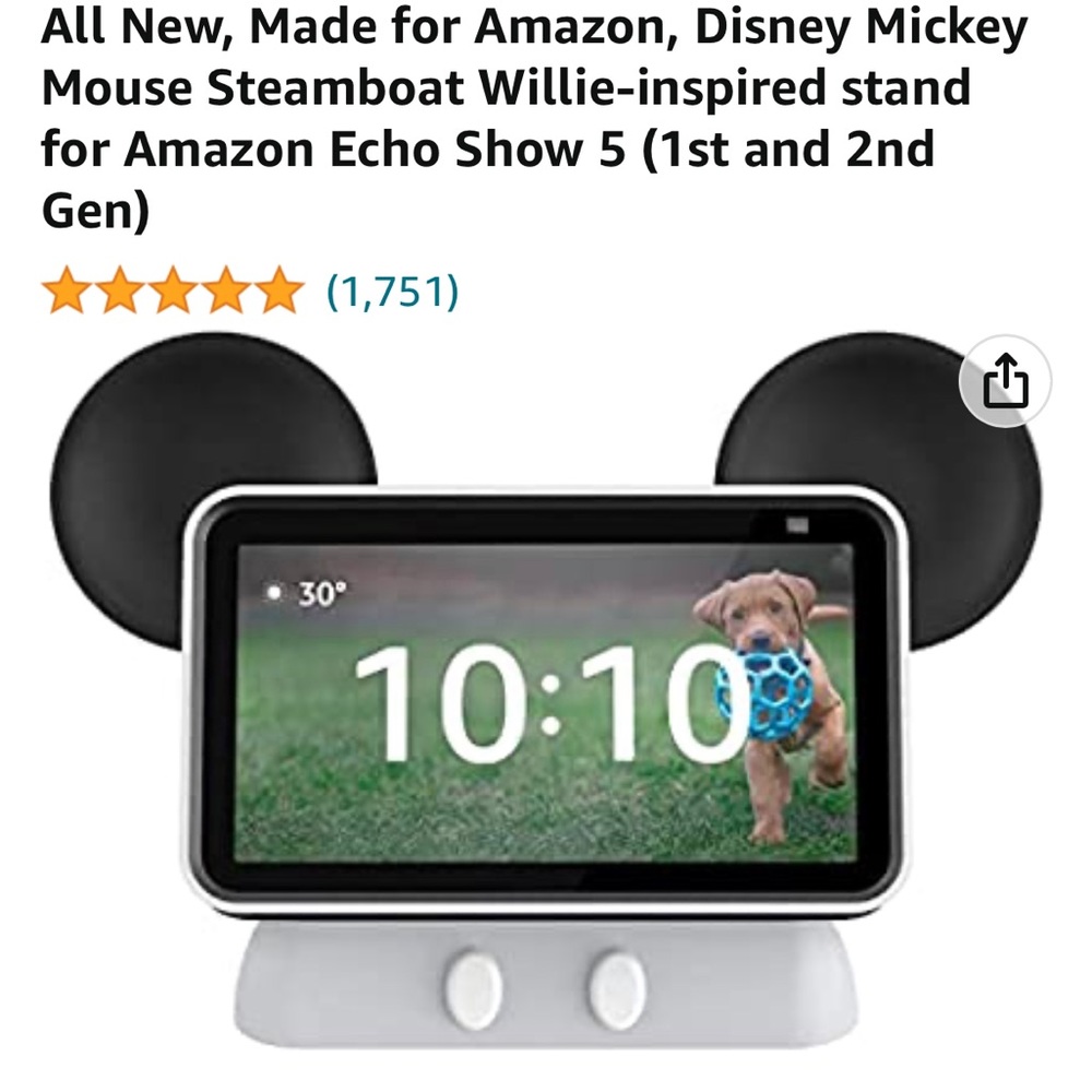 Stand ONLY Steam Boat Willie stand for Amazon Echo Show 5. Never used.